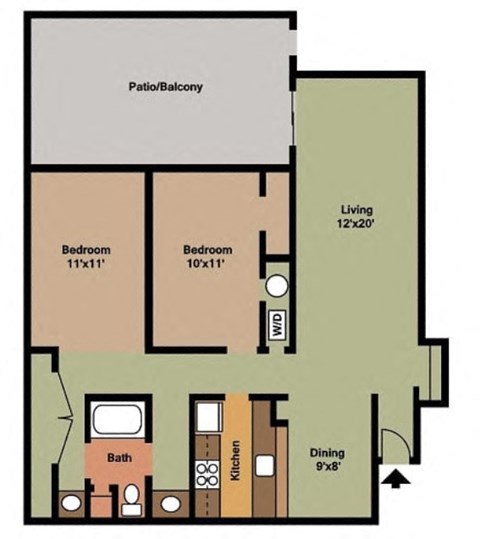 Two Bedroom/ One Bath
